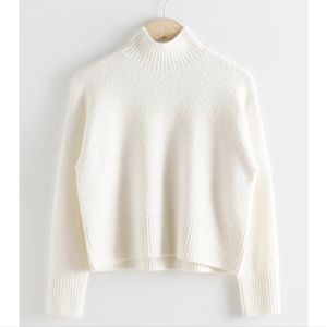 & Other Stories Cropped Mock Neck Sweater